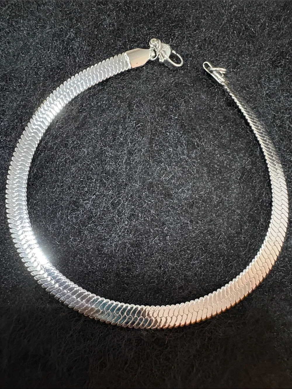Sterling Silver Herringbone 8”bracelet